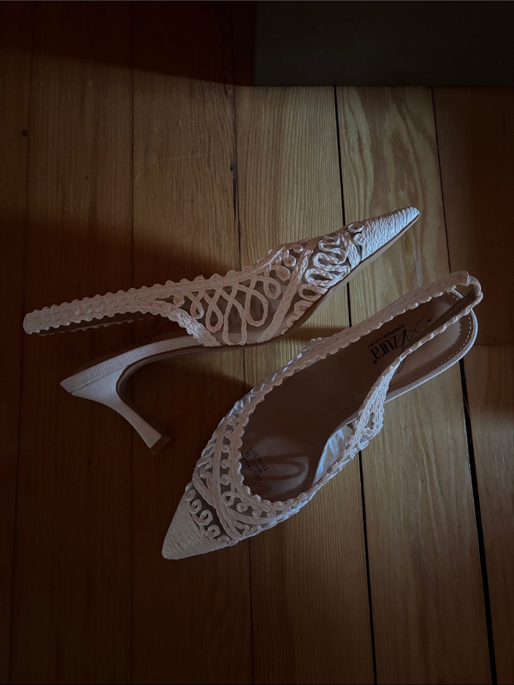 White Slingback Heels - Women's White Bridal Heels